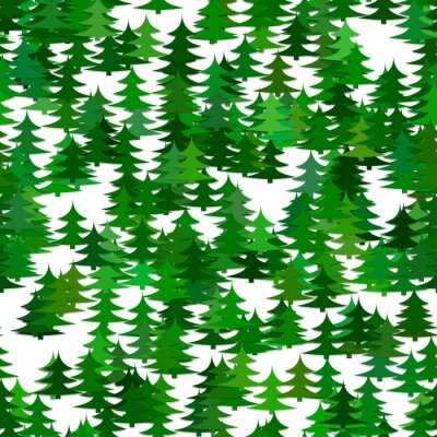 Behang 3d groen bos dat op witte achtergrond wordt geïsoleerd
