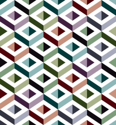 Behang 3D naadloos patroon.