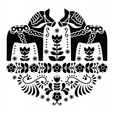 3D Scandinavisch Folk Patroon