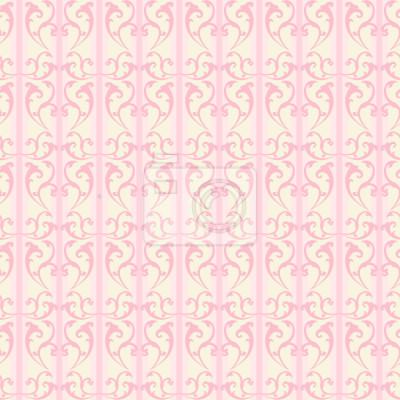 Behang Aardbei Op Gestreepte Barok