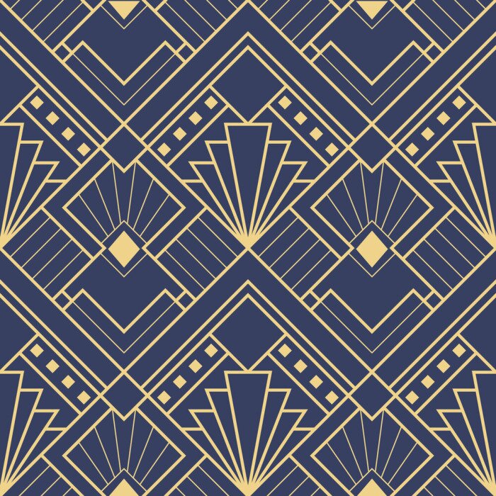 Behang Abstract art deco naadloos patroon 03