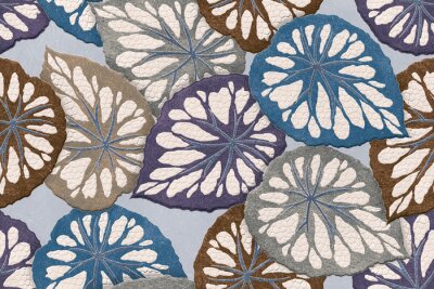 Behang Abstract bladmotief