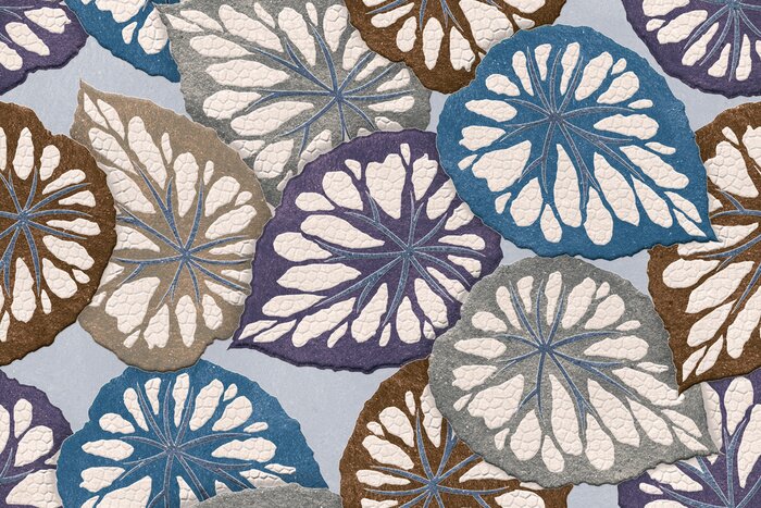 Behang Abstract bladmotief