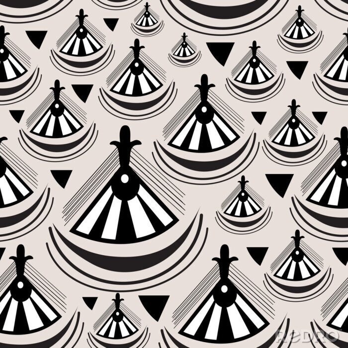 Behang Abstract etnopatroon