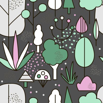 Behang Abstract forest background