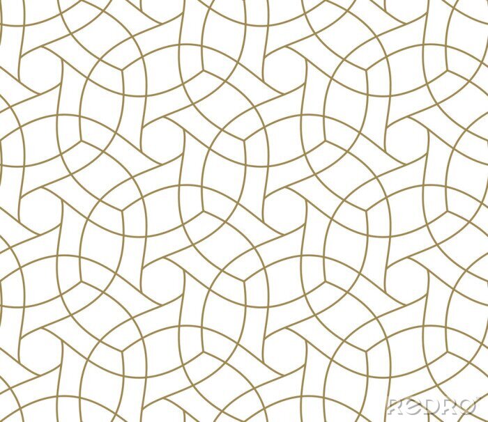 Behang Abstract geometrisch motief in geel