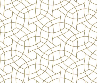 Behang Abstract geometrisch motief in geel