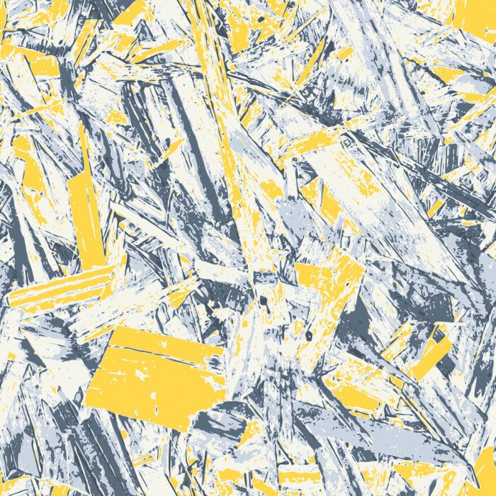 Behang Abstract grijs en geel motief in graffiti stijl