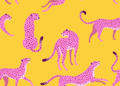 Behang Abstract leopard pattern. Vector seamless texture. Trendy Illustration.