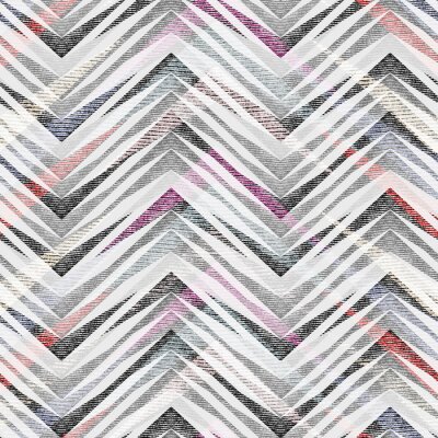 Behang Abstract naadloos kleurrijk zigzag geometrisch patroon.