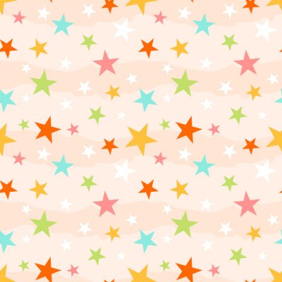 Sticker Abstract naadloos patroon met sterren