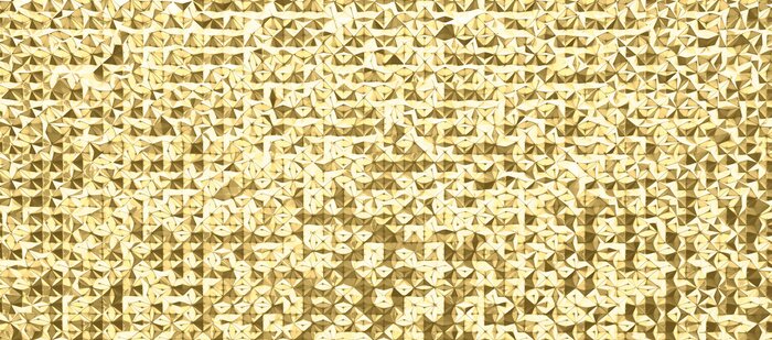 Behang Abstract patroon met een gouden 3D-effect