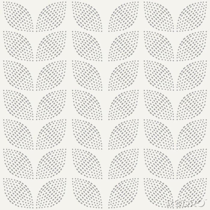 Behang Abstract patroon met symmetrische bladeren