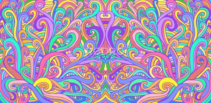 Behang Abstract patroon van kleurrijke golven