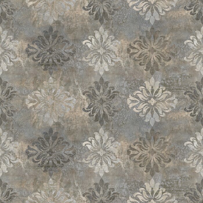 Behang Abstracte bloemen op beton achtergrond