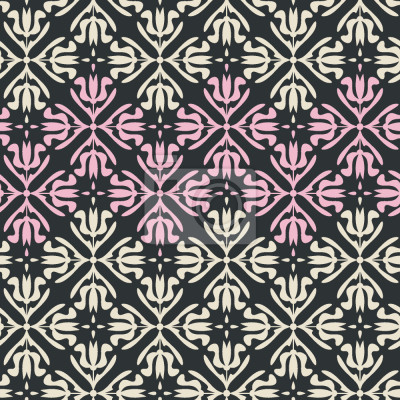 Behang Abstracte flora Grid