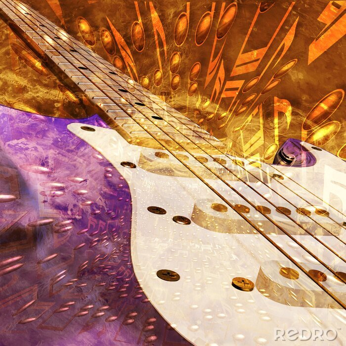 Behang Abstracte gitaar
