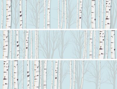 Abstracte illustratie met berken