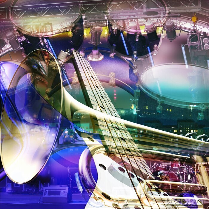 Behang Abstracte jazz achtergrond