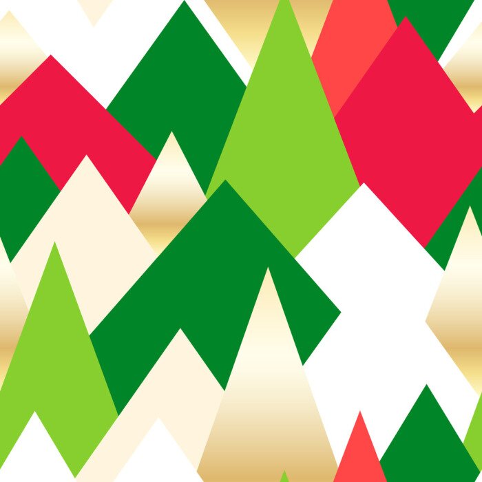 Behang Abstracte kleurrijke bergtoppen