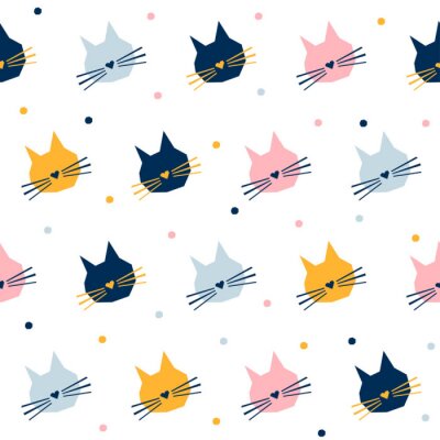 Behang Abstracte naadloze patroonachtergrond. Kinderachtige grafische dekking voor de verjaardagskaart van het ontwerpjonge geitje, partijbehang, vakantie verpakkend document, winkelverkoop reclame, textiel,