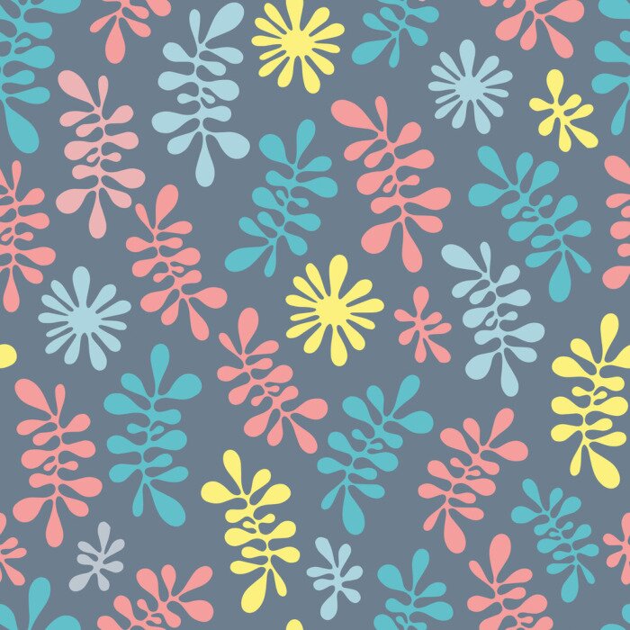 Behang Abstracte sierlijke korrelige kleurrijke textuur. Naadloos patroon. Vector.