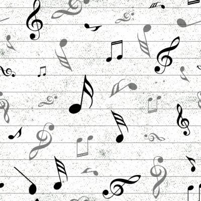 Behang Abstracte van het muziek naadloze patroon vectorillustratie als achtergrond voor uw ontwerp