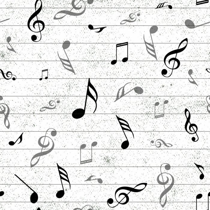 Behang Abstracte van het muziek naadloze patroon vectorillustratie als achtergrond voor uw ontwerp