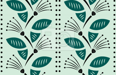 Behang Abstracte vlinders op een groene achtergrond