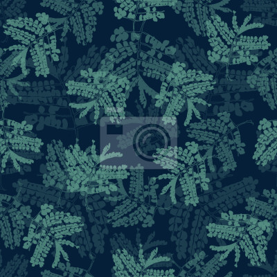 Behang Acacia Bladeren Bluew