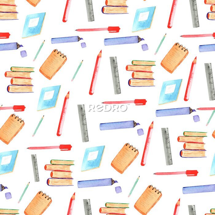 Behang Accessoires voor aquarellen op school