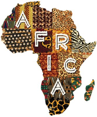 Afrika patchwork vector kaart