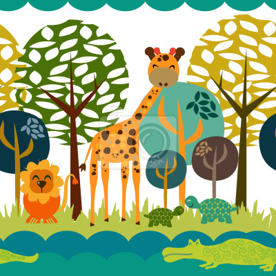 Behang Afrikaanse safari's voor kinderen