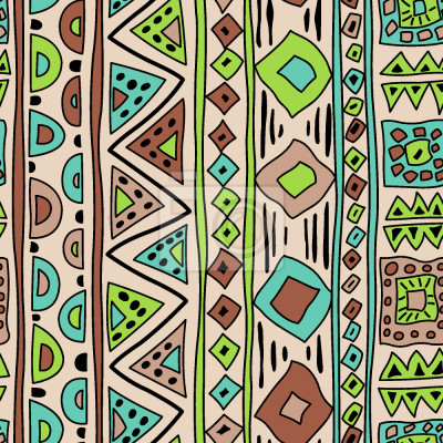 Behang Afrikaanse Strepen Art