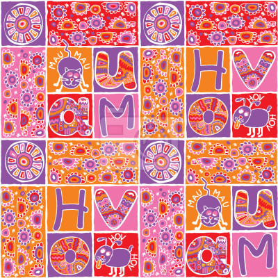 Behang Animal Patchwork