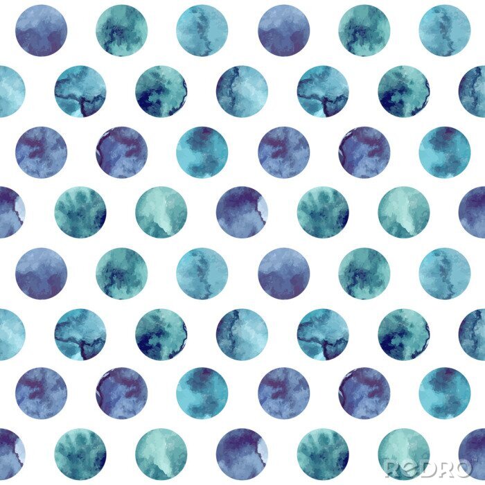 Behang Aquarel cirkels patroon