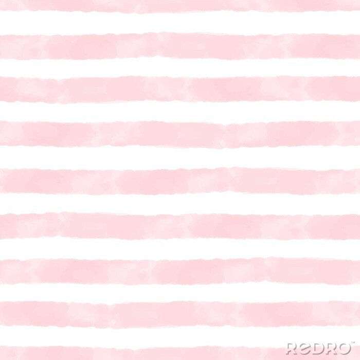 Behang Aquarel patroon met onregelmatige roze strepen