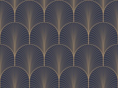 Behang Art Deco decoratieve bogen