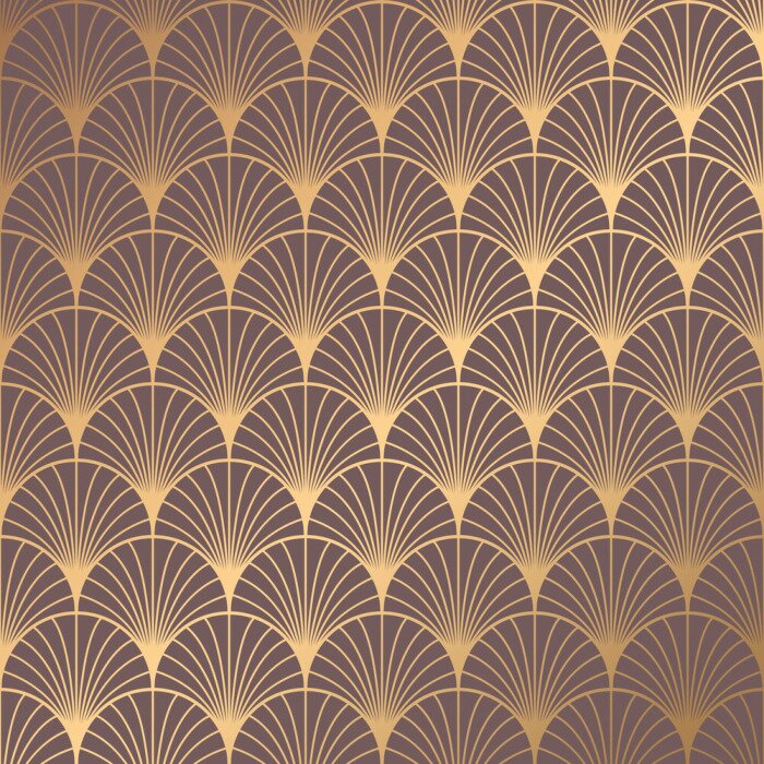 Behang Art Deco Pattern