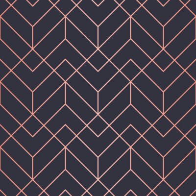 Behang Art nouveau-geometrie