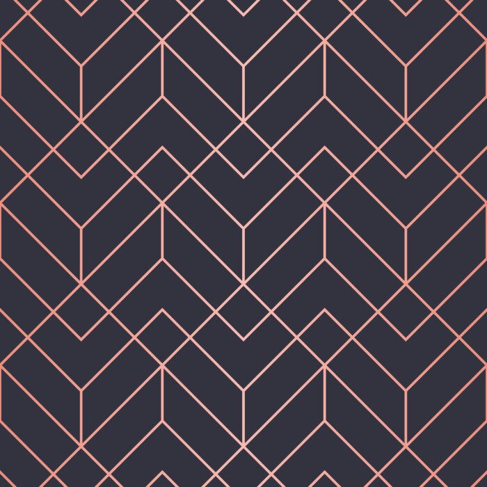 Behang Art nouveau-geometrie