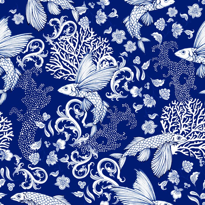 Behang Artistic sea ocean background in monochrome colors