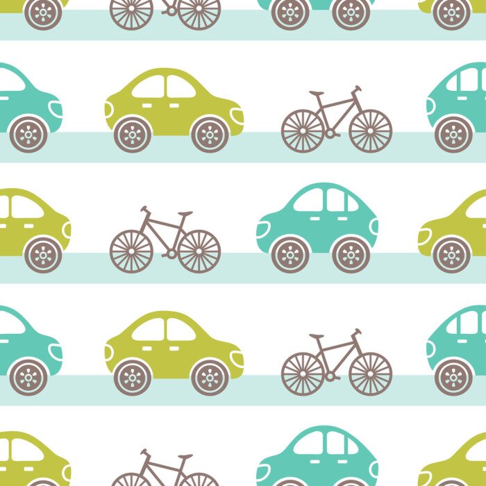 Behang auto patroon