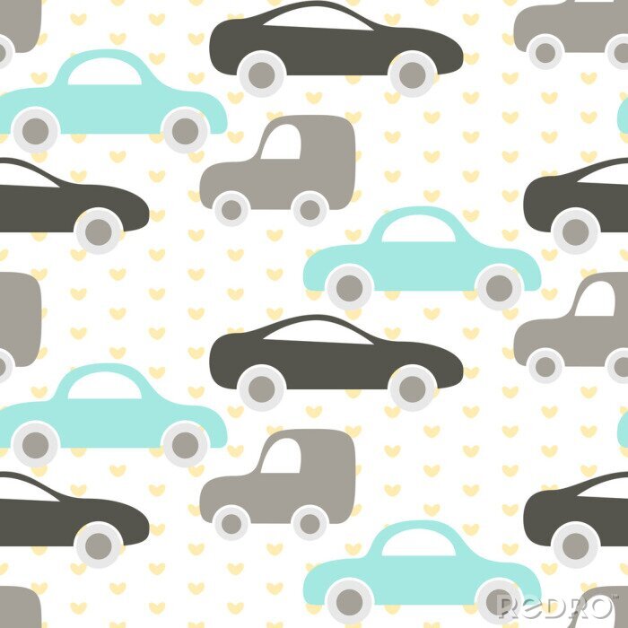 Behang Auto's en harten