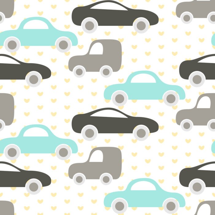 Behang Auto's en harten