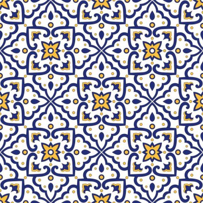 Azulejo patroon op een witte achtergrond