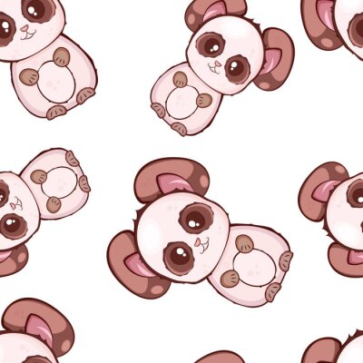 Behang Baby schattige teddyberen op een witte achtergrond