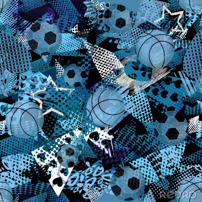 Behang ballen en abstracte patronen