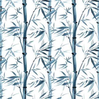 Behang Bamboebos op een lichte achtergrond