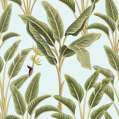 Behang Bananenbladeren in boho-stijl